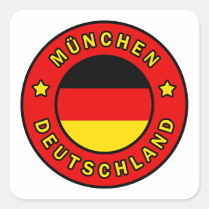 München Deutschland Quadratischer Aufkleber