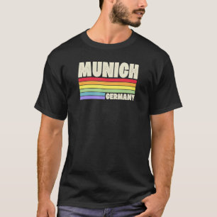 München Deutschland Rainbow Gay Pride Merch Retro T-Shirt