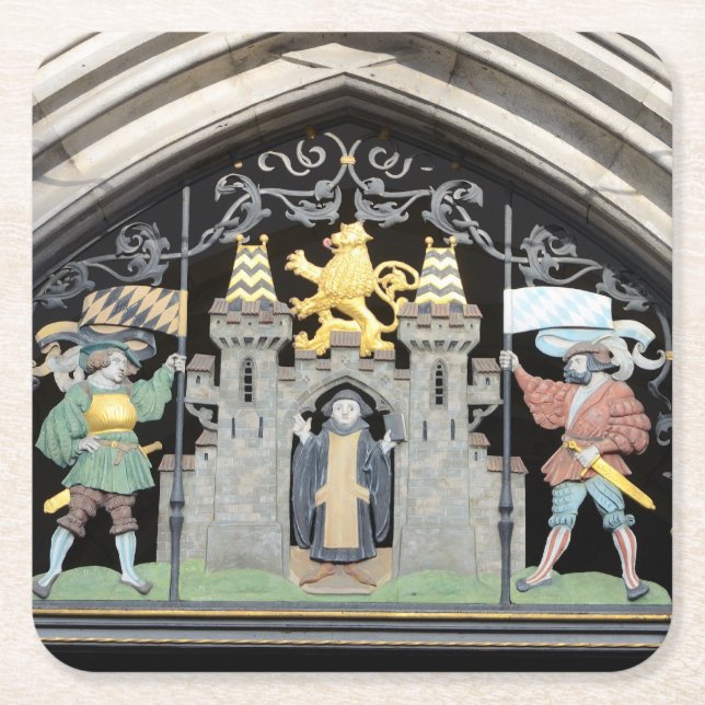 München, Deutschland Rechteckiger Pappuntersetzer (Vorderseite)