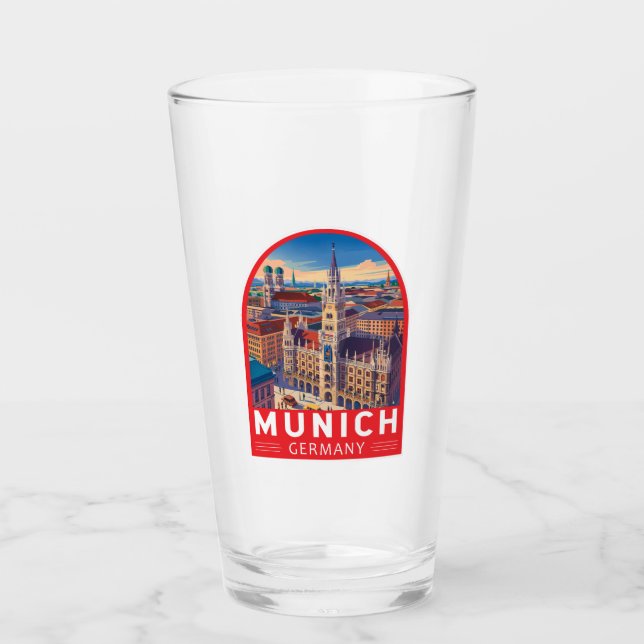 München Deutschland Reise Kunst Emblem Glas (Vorderseite)