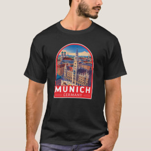 München Deutschland Reise Kunst Emblem T-Shirt