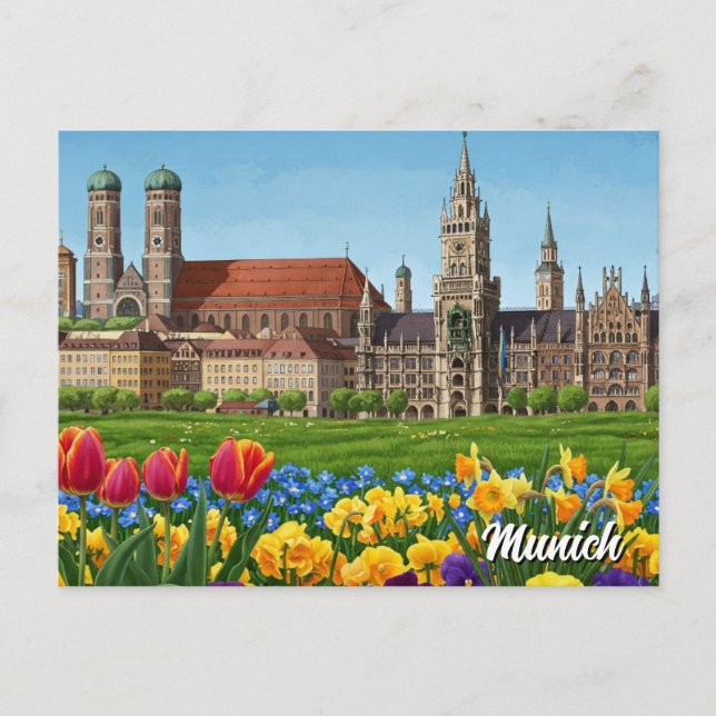 München Deutschland Reisen Postkarte (Vorderseite)