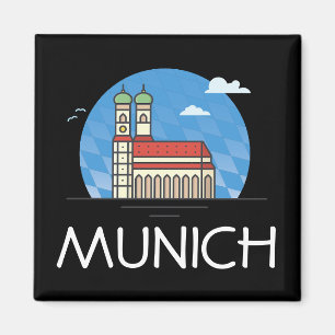 München Deutschland Reisen Vintag Magnet