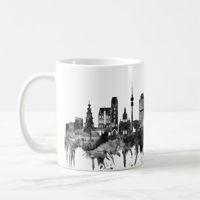 München Deutschland Skyline BW Kaffeetasse (Links)