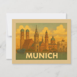 München Deutschland Stadt Kunst Postkarte
