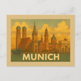 München Deutschland Stadt Kunst Postkarte