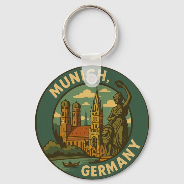 München Deutschland Stadt Kunst Schlüsselanhänger (Vorderseite)