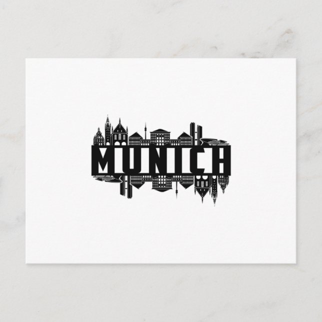 München Germany City Cityscape Cool Funny Gift Postkarte (Vorderseite)