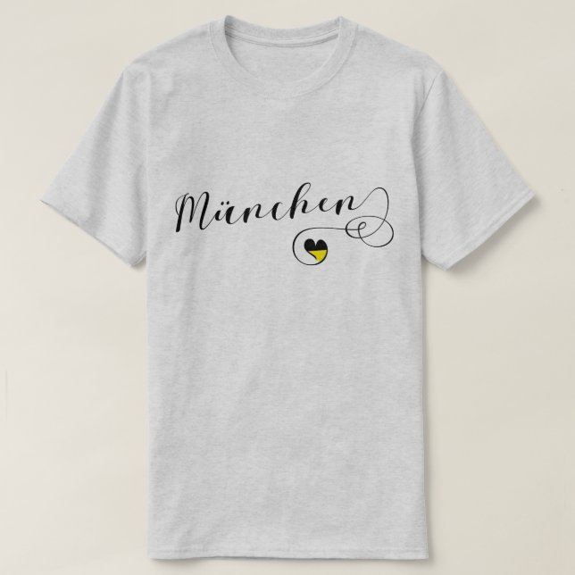 München Herz, Liebe München Bayern T-Shirt (Design vorne)