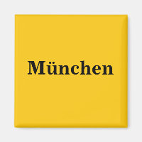 München Magnet Schild Gold Gleb