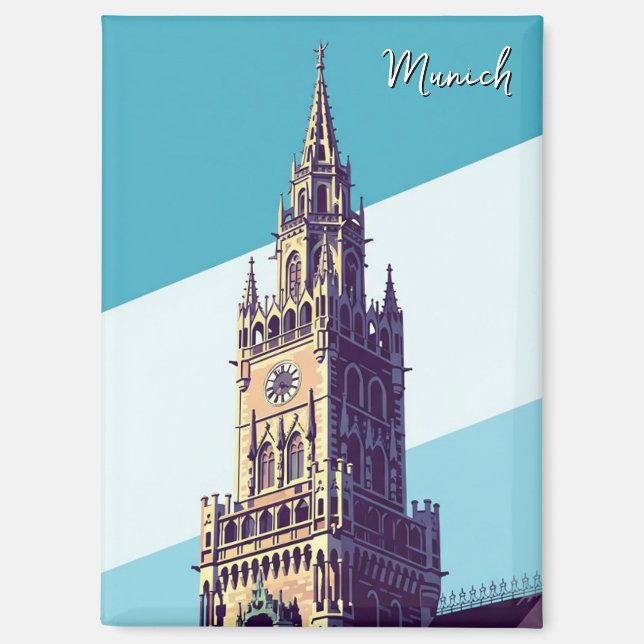 München Marienplatz Deutschland Magnet (Vorderseite)
