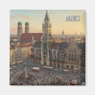 München Marienplatz Deutschland Reisen Magnet