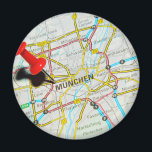 München (München), Deutschland Magnet<br><div class="desc">München (München),  Deutschland mit einem roten Pin auf der Karte</div>