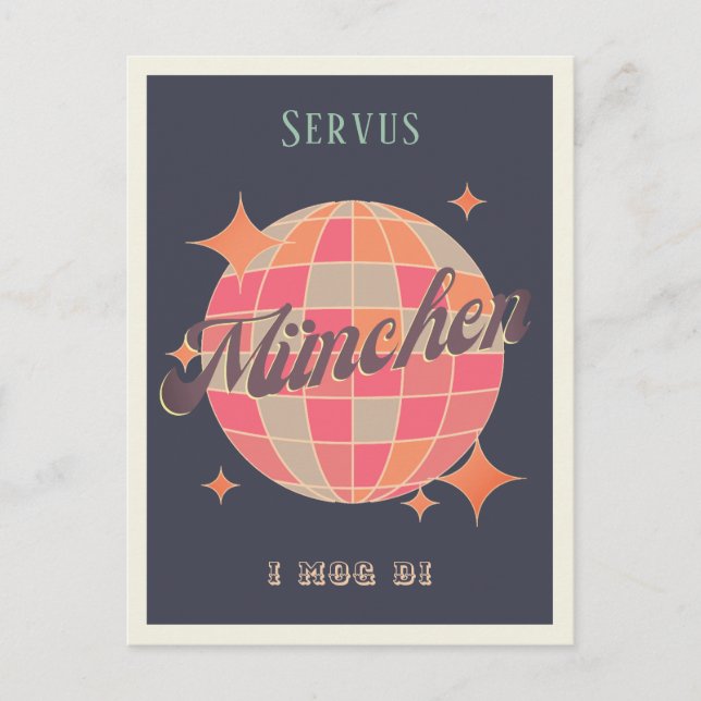 München München Deutschland Retro Vintage Postkart Postkarte (Vorderseite)