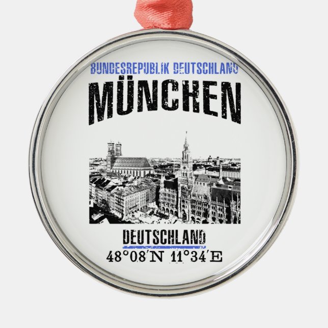München Ornament Aus Metall (Vorne)