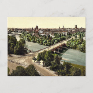 München vom Maximilianeum, Bayern, Deutschland VI Postkarte