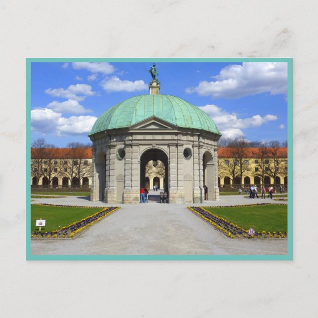 Münchener Garten (Hofgarten) Postkarte (Vorderseite)