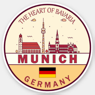 Münchener Skyline-Emblem Aufkleber