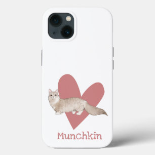 Munchkin Cat Watercolor Kitty Pink Herz Case-Mate iPhone Hülle