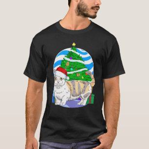 Munchkin-Katze Weihnachtsmann Weihnachtsbaum Dekor T-Shirt