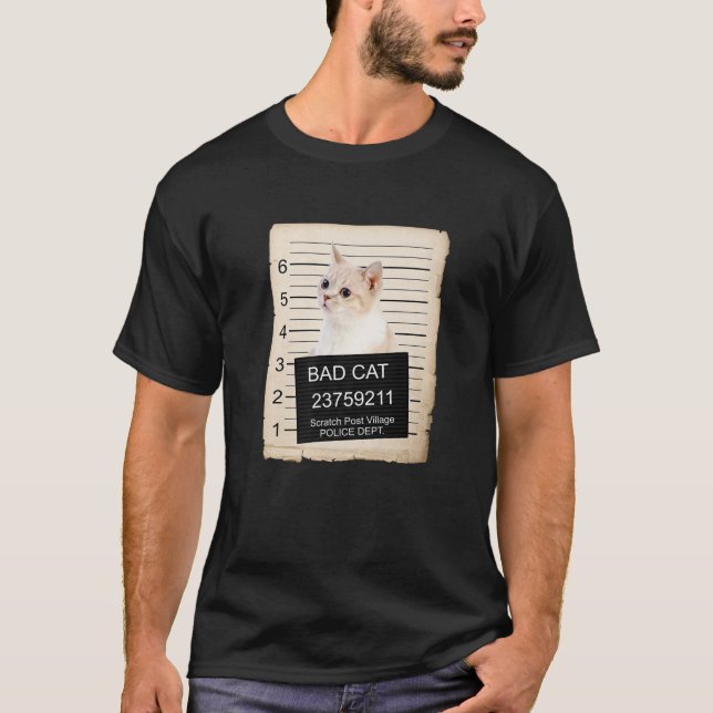 Munchkin Kitten Tasse Shot Bad Cat T-Shirt (Vorderseite)