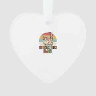 Munchkin Papa Retro Katzenliebhaber Vector-Shirt-D Ornament