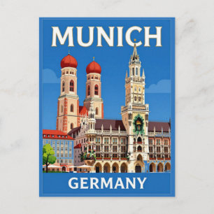 Münchner Marienplatz-Architektur Bayerisches Erbe Postkarte