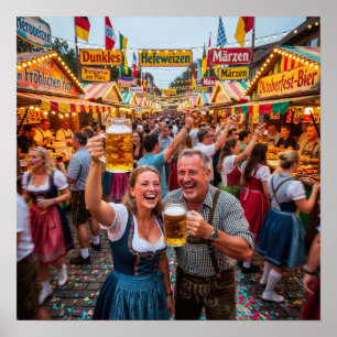 Münchner Oktoberfest-Abendposter Poster
