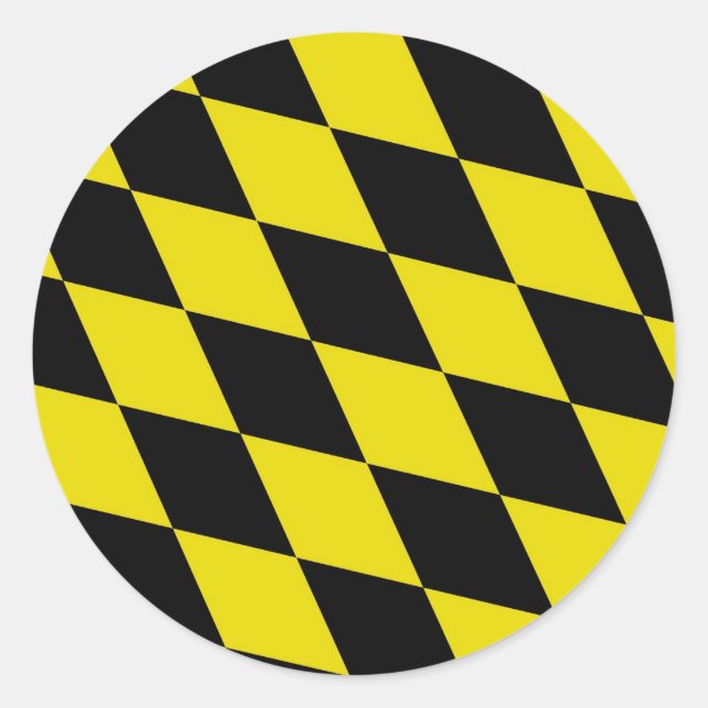 Münchner Stadtflagge Bundesland Bayern München Runder Aufkleber (Vorderseite)