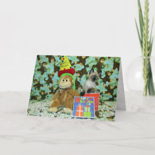 Munch's Birthday wünscht - Siamkatze / Kitten Karte