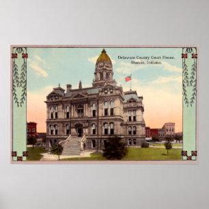Muncie, Indiana Courthouse Poster