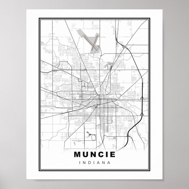 Muncie Map Poster (Vorne)
