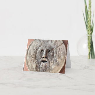 Mund der Wahrheit - La Bocca della Verità, Rom Ita Dankeskarte