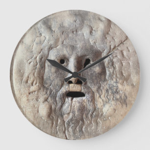 Mund der Wahrheit - La Bocca della Verità, Rom Ita Große Wanduhr