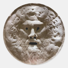 Mund der Wahrheit Runder Aufkleber