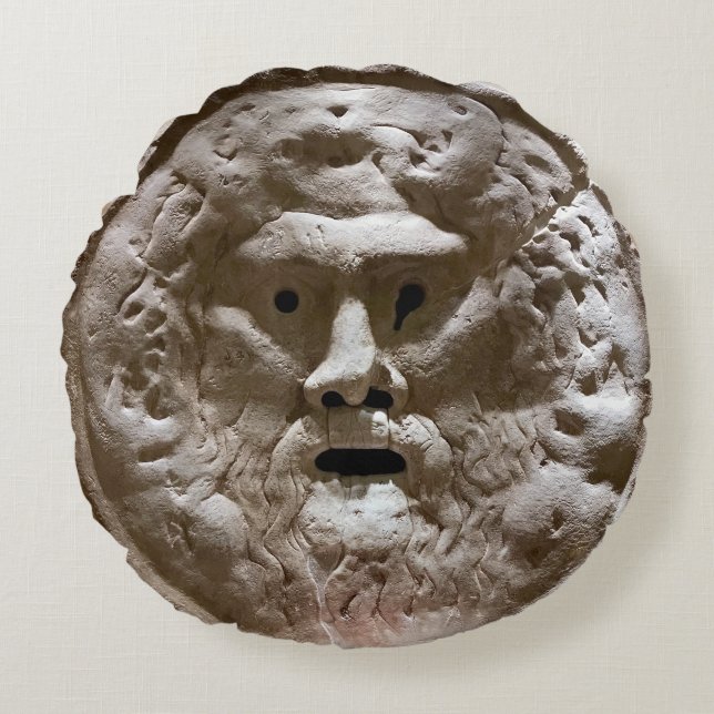 Mund der Wahrheit Rundes Kissen (Vorderseite)