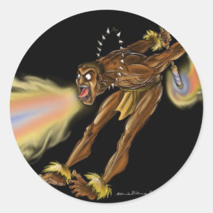 Mund-Farbschluß Kauais heißer Runder Aufkleber