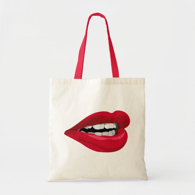 Mund Lippen mouth lips Tragetasche (Vorne)