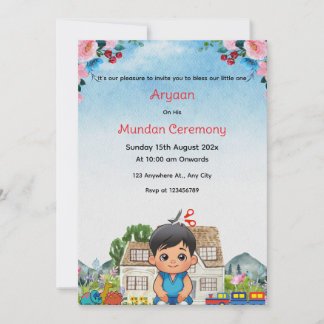 Mundan Zeremonie Einladung
