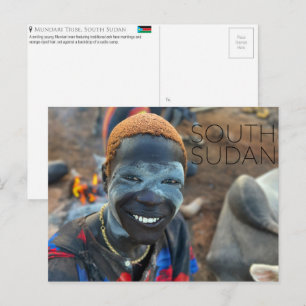 Mundari-Stamm, Südsudan-Reisepostkarte Postkarte