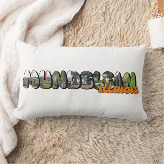 Mundelein Illinois Big Letter Lendenkissen