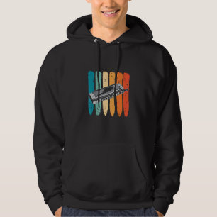 Mundharmonika Instrument Retro French Harp Spieler Hoodie