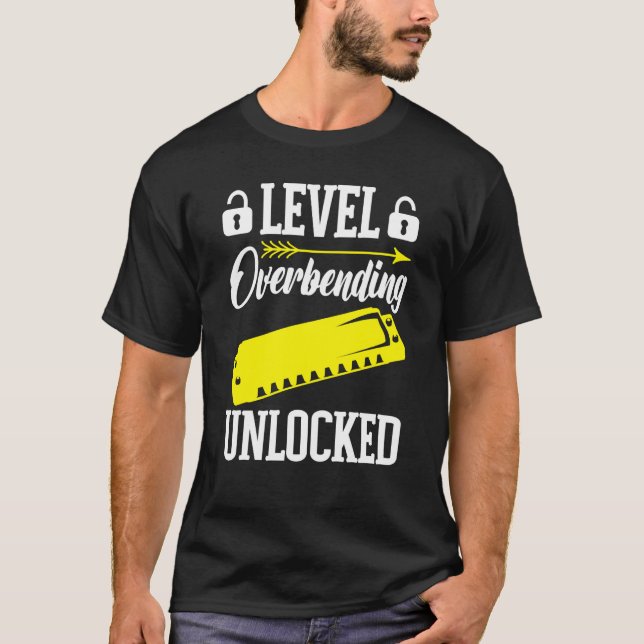 Mundharmonikaspieler-Level freigeschaltet T-Shirt (Vorderseite)