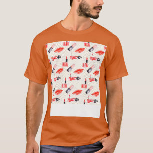 Mundküssen mit Lipstick-Muster T-Shirt