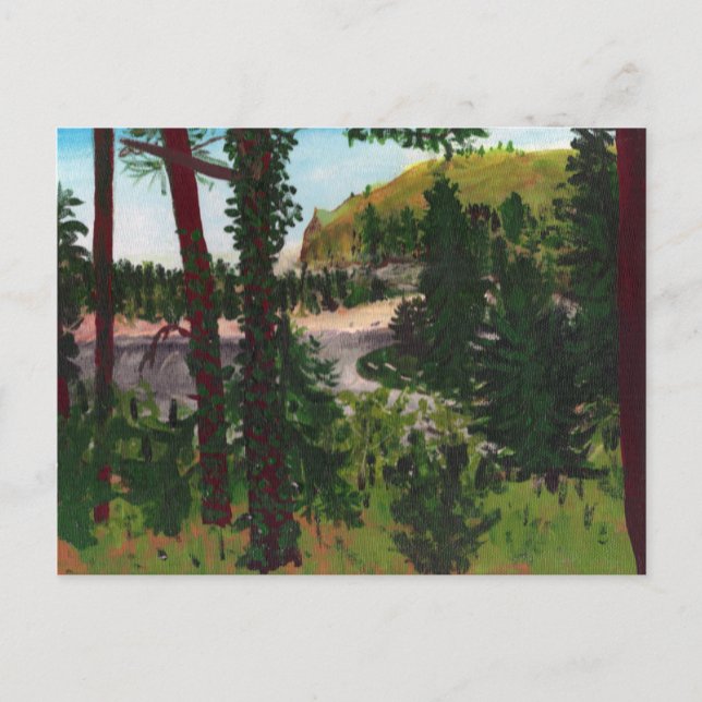 Mündung in Oregon, nördlich von Lincoln, Oregon Postkarte (Vorderseite)