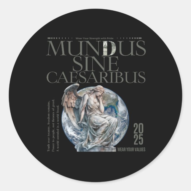 Mundus Sine Caesaribus Rundsticker Runder Aufkleber (Vorderseite)