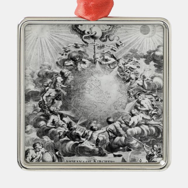 Mundus Subterraneus durch Athanasius Kircher Ornament Aus Metall (Vorne)