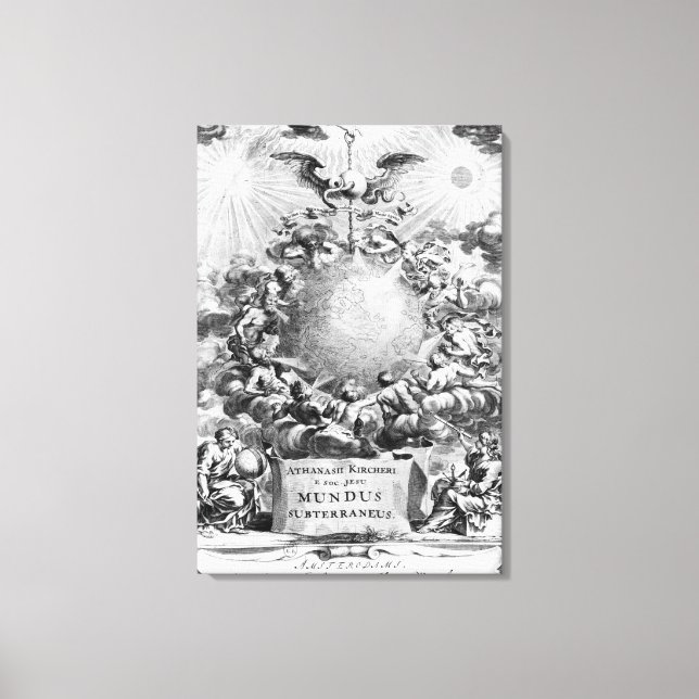 Mundus Subterraneus' von Athanasius Kircher Leinwanddruck (Vorderseite)