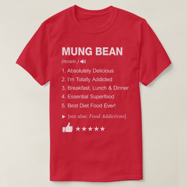 Mung Bean Definition bedeutet _ Funny T-Shirt (Design vorne)