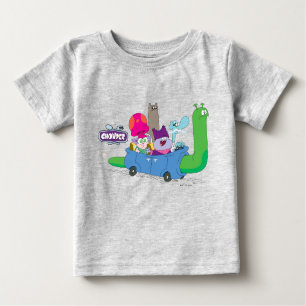 Mung, Chowder, Shnitzel & Truffles in Snail Car Baby T-shirt